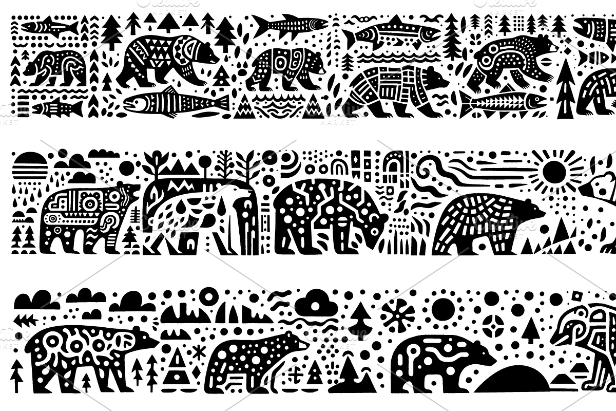 Vintage Animals and Fish Folk Art, an Illustration by devastd (Photo 20 of 30)
