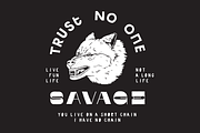 Savage Wolf, an Animal Illustration by hand draw (Thumbnail 1 of 2)