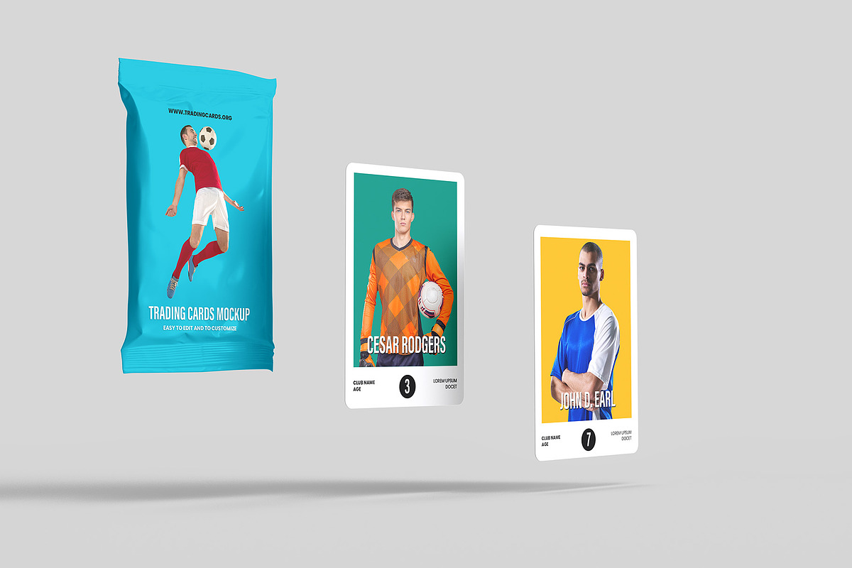 Trading Cards Mockup - 9 views, an Advertising Mockup by Illusiongraphic (Photo 6 of 19)