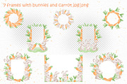 Cute bunny watercolor clipart set, an Illustration by susie-p-art (Thumbnail 8 of 16)
