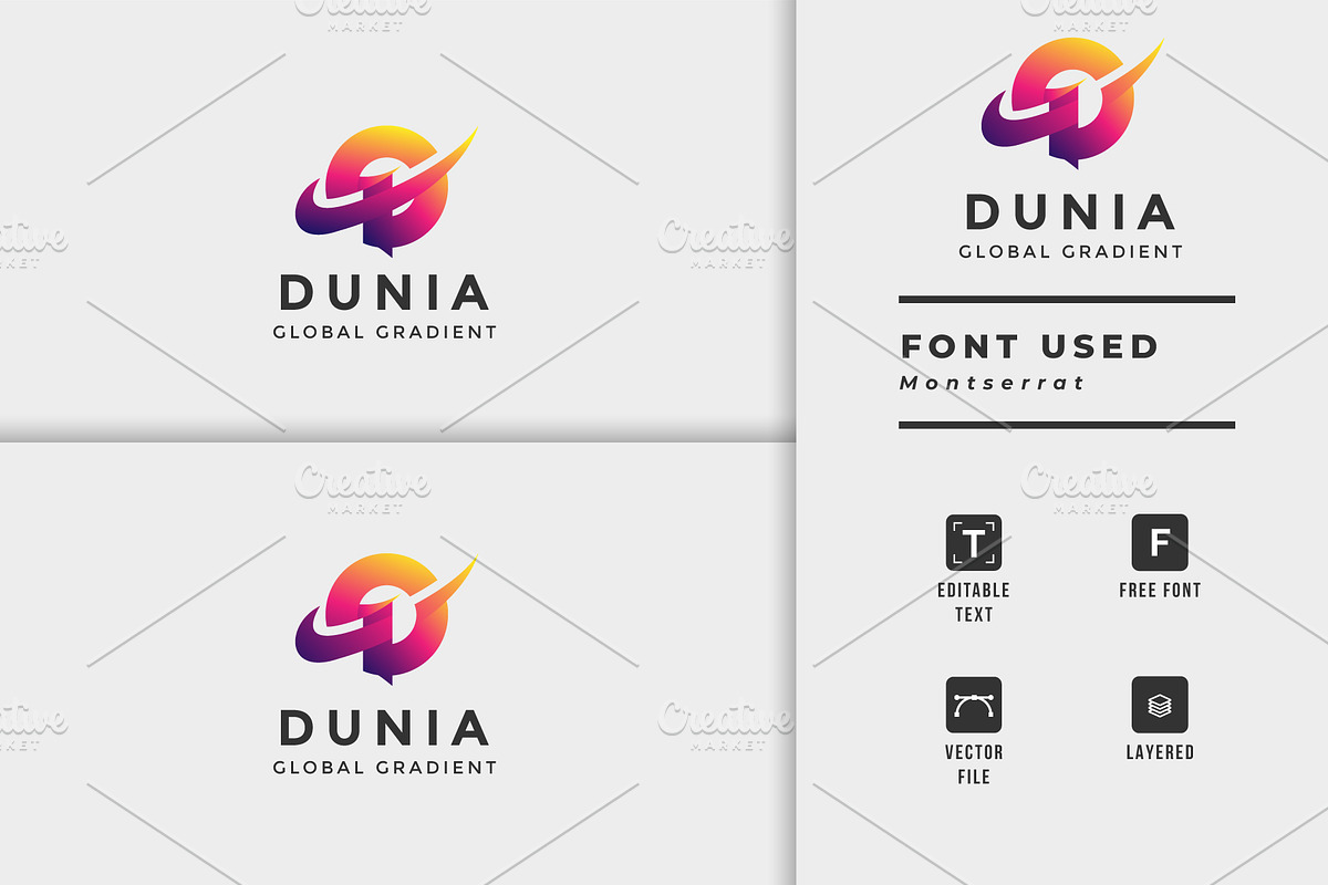Planet D letter logo, a Branding & Logo Template by Izalsye (Photo 2 of 5)