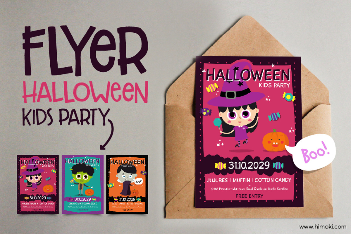 Halloween Flyer-Kids party, a Flyer Template by himoki (Photo 1 of 4)