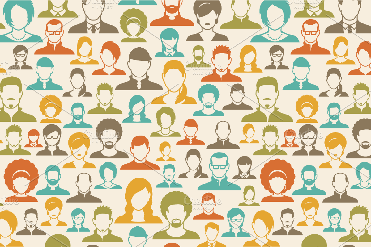 people profile icons pattern, a Pattern Graphic by vekstok (Photo 1 of 4)