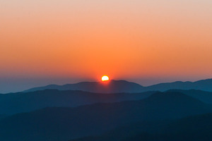 Sunrise on mountain stock photo containing autumn and background