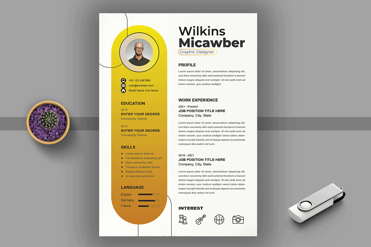 CV Template, a Resume Template by MightyDesign (Photo 1 of 8)