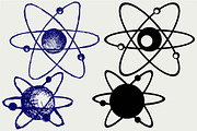 Abstract atom SVG | Outline Icons ~ Creative Market