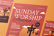 Sunday Church Flyer Set, a Flyer Template by Annora Studio (Thumbnail 5 of 6)