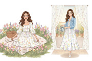 Hello Spring Easter Png Clipart, a Seasonal Illustration by Tanya Kart (Thumbnail 9 of 9)