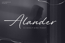 Alander Signature Font