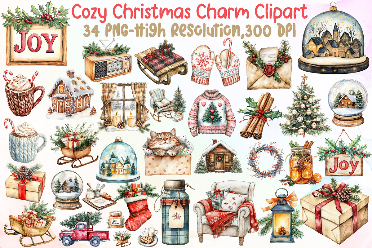Cozy Christmas Charm Sublimation Cli, an Illustration by Sublimation Artist (Photo 1 of 6)