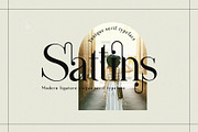 Sattins Ligature Serif Typeface, a Serif Font by Humaira_std (Thumbnail 1 of 13)