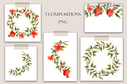 Watercolor Pomegranate clipart, a Decorative Illustration by LukaJreym (Thumbnail 4 of 10)