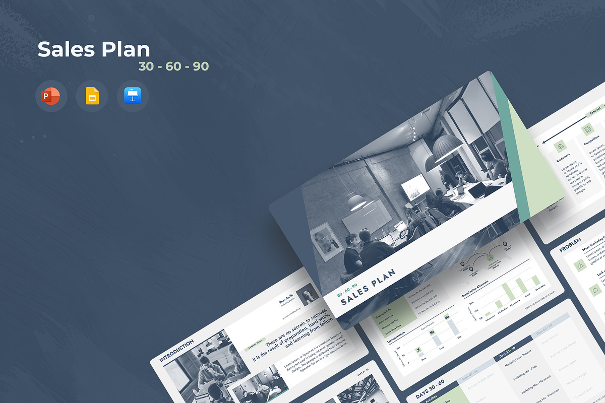 30-60-90 Day Sales Plan Presentation, a Presentation Template by JetzTemplates (Photo 1 of 5)