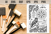 Stencil Vintage Raven, an Object Illustration by MARYCRAFTIRIA (Thumbnail 2 of 3)