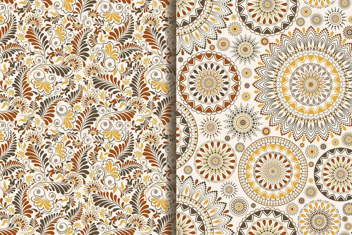 Set of 10 seampless pattern Baroque, a Pattern Graphic by NataLito (Photo 2 of 6)