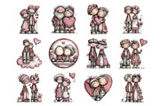 Quirky Valentine Old Couple Clipart, an Illustration by Design Market (Thumbnail 2 of 3)
