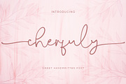 Cherfuly, a Script Font by alphArtype (Thumbnail 1 of 7)