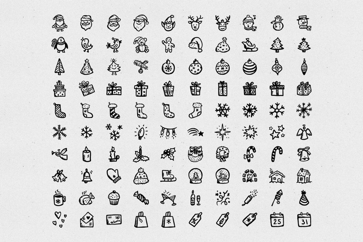 Merry Icons: 100 Christmas icons, an Icon by Hand-Drawn Goods (Photo 4 of 4)