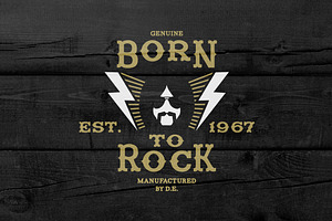 Vintage Label Born To Rock