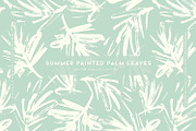 Summer Painted Palm Leaves, a Wallpaper Graphic by MalyskaStudio (Thumbnail 1 of 15)