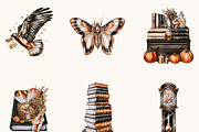 Watercolor Halloween Library Clipart, a Seasonal Illustration by BusyDaydesign (Thumbnail 3 of 9)