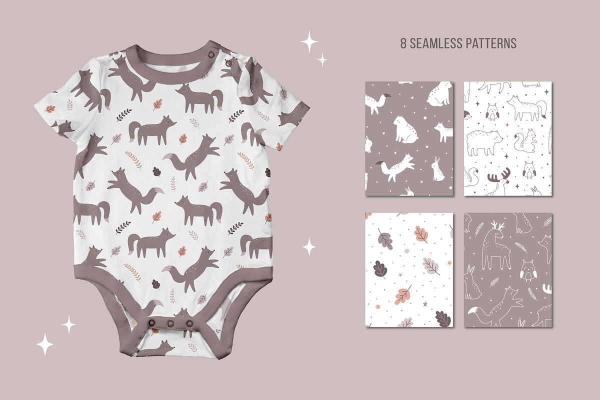 Forest friends. Vector collection, an Animal Illustration by Guvi-Design (Photo 7 of 9)