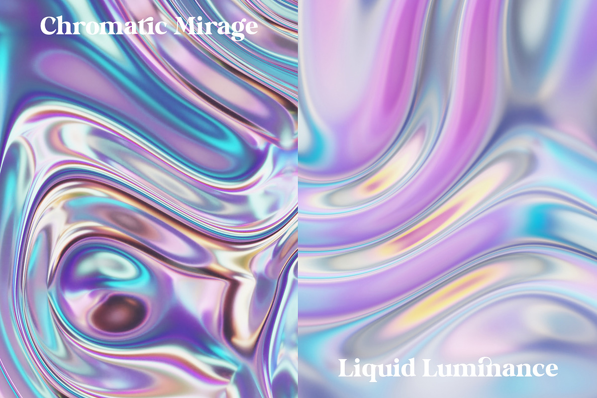 Liquid Metallic Iridescent Animation, a Graphic by LarysaZabrotskaya (Photo 2 of 10)