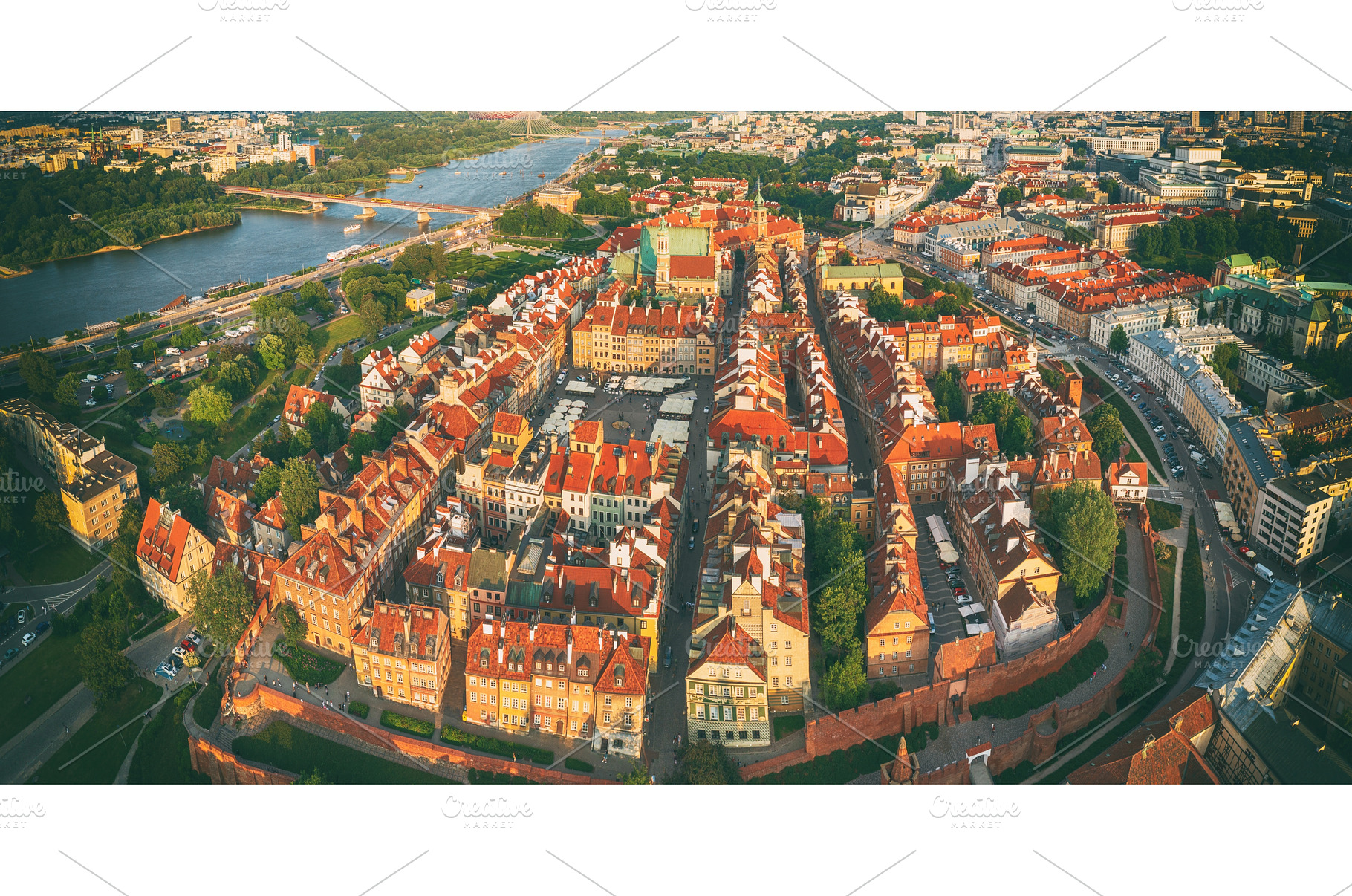Old city in Warsaw panorama, an Architecture Photo by Nature and travel