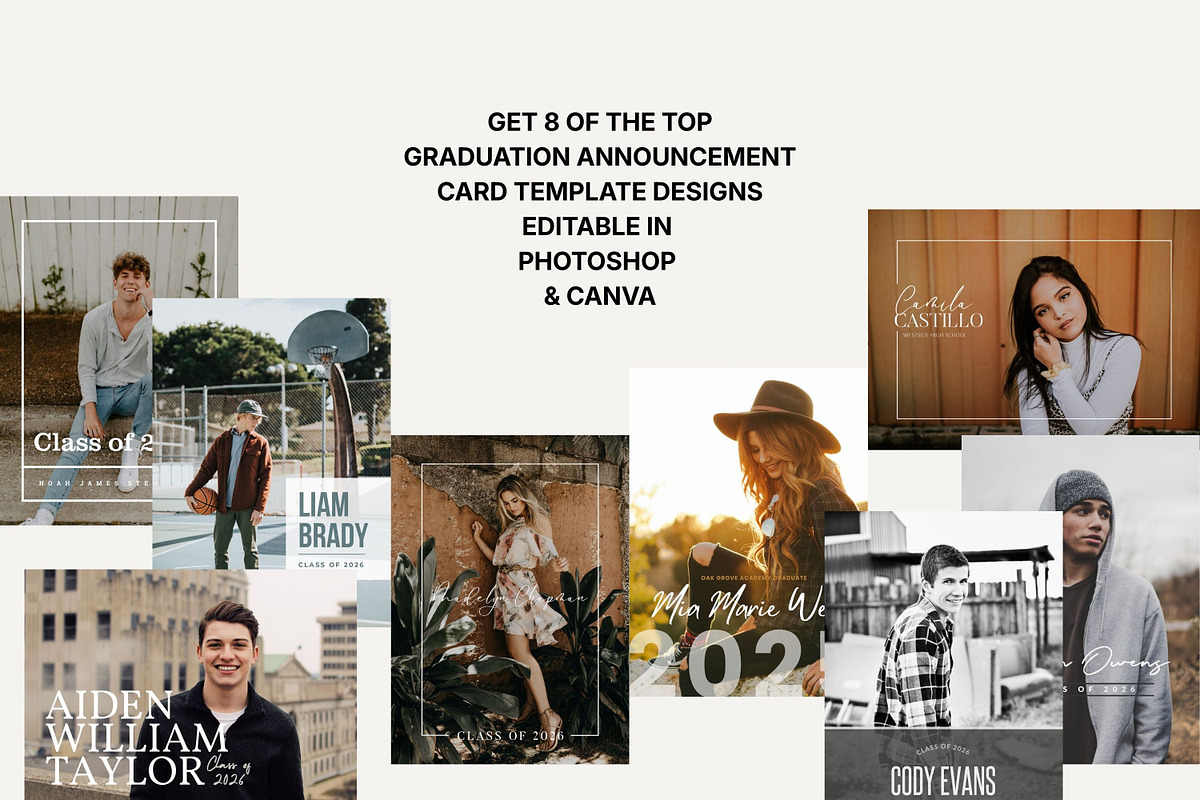 Graduation Card Templates Bundle, an Invitation Template by Laurie Cosgrove Design (Photo 10 of 10)