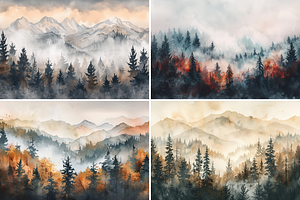 Abstract Mountains Backgrounds