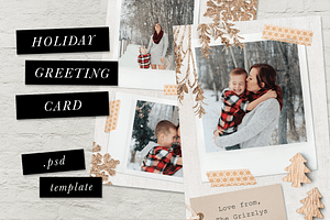 Holiday Christmas Card Template XIII