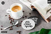 Round Coasters Mock-ups Set, a Cups & Container Mockup by Mocca Mockups Store (Thumbnail 7 of 24)