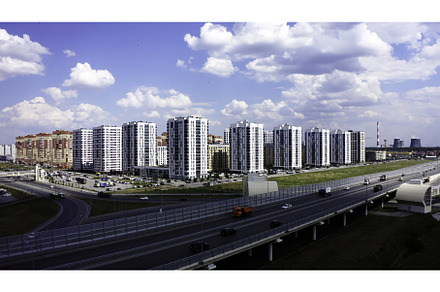 Landscape on the city.Stock footage, an Architecture Photo by Media Whale Stock