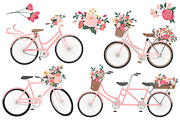 Rose Bicycles Clipart & Vectors, an Illustration by Amanda Ilkov (Thumbnail 3 of 5)