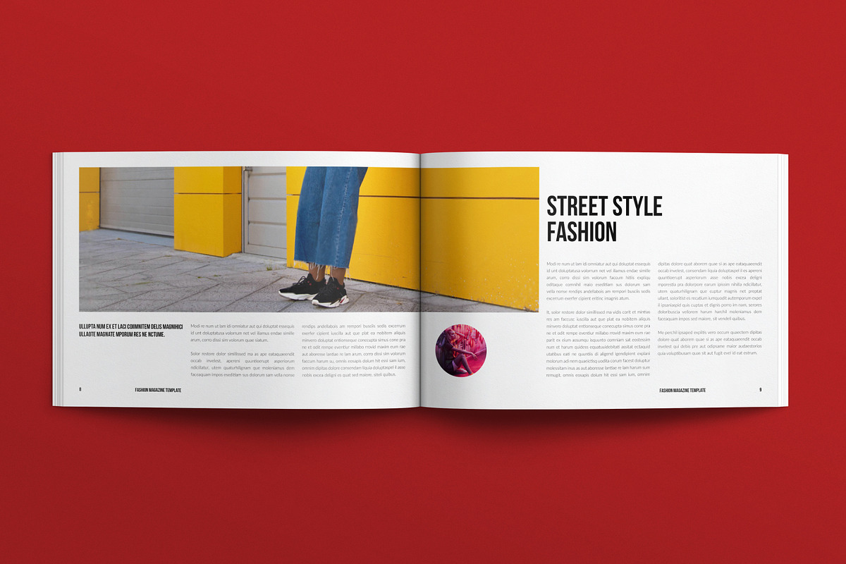 Fashion Magazine Template Landscape, a Brochure Template by E-Type (Photo 4 of 7)