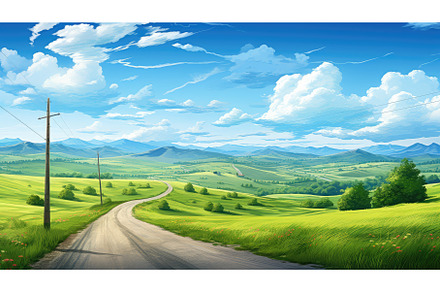 countryside scenic sky day landscape, a Nature Photo by pikepicture
