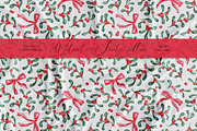 Christmas Mistletoe Seamless Pattern, a Pattern Graphic by SirenaArt (Thumbnail 1 of 16)
