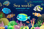 Watercolor tropical fish, an Illustration by Art Watercolor (Thumbnail 1 of 8)