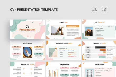 CV Keynote Presentation Template, a Presentation Template by E-Type