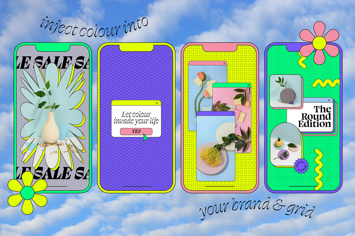 Neo Geo Instagram Template Kit, a Social Media Template by angelainthefields (Photo 2 of 11)