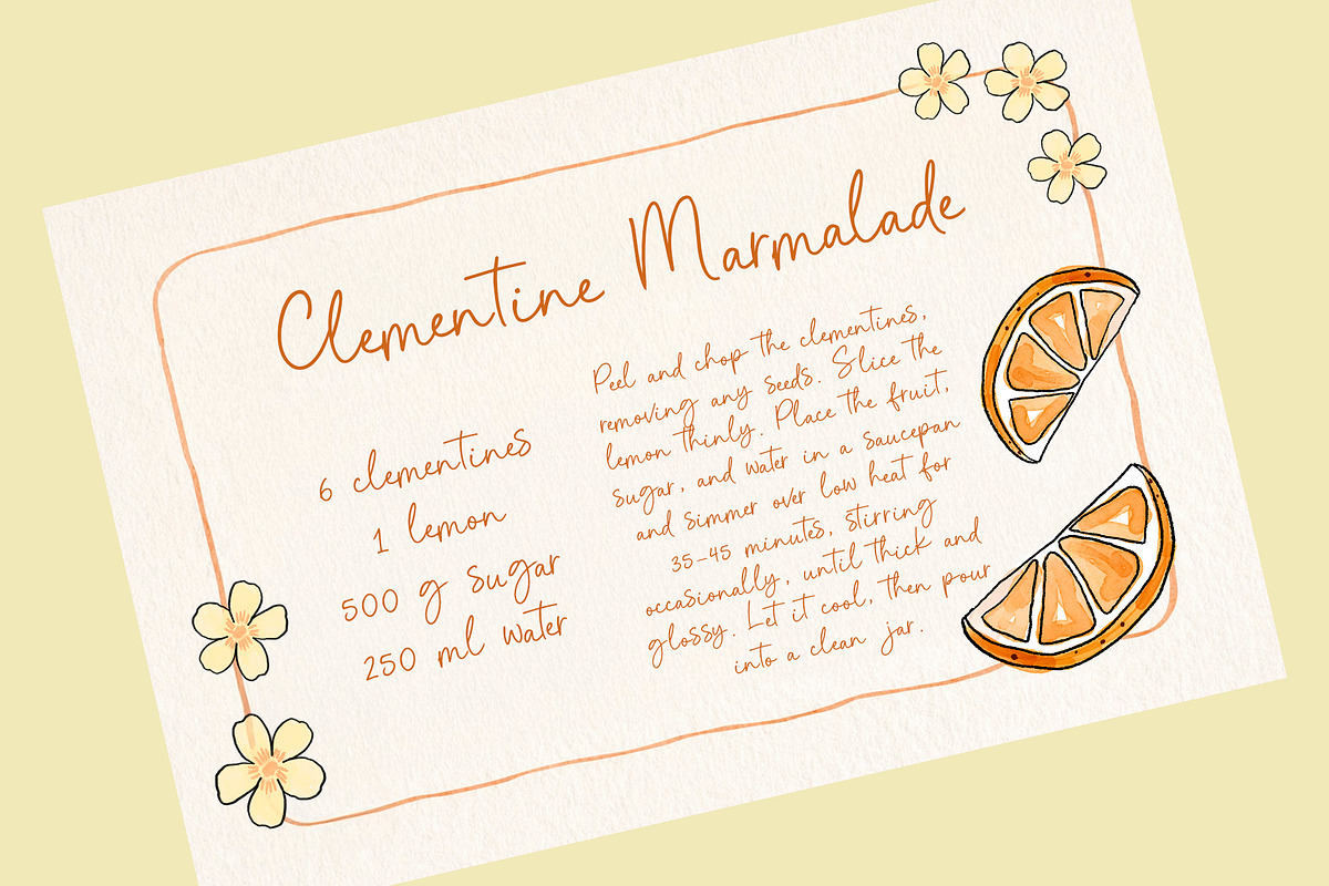 Clementine Sweet Handwritten Font, a Handwritten Font by Lemon Pie Studio (Photo 7 of 13)