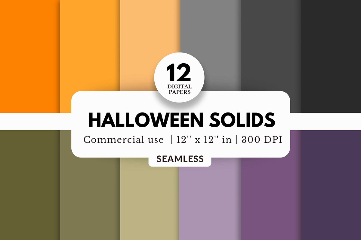 12 Halloween Solids Digital Papers, a Wallpaper Graphic by NorthWindPixels (Photo 1 of 4)