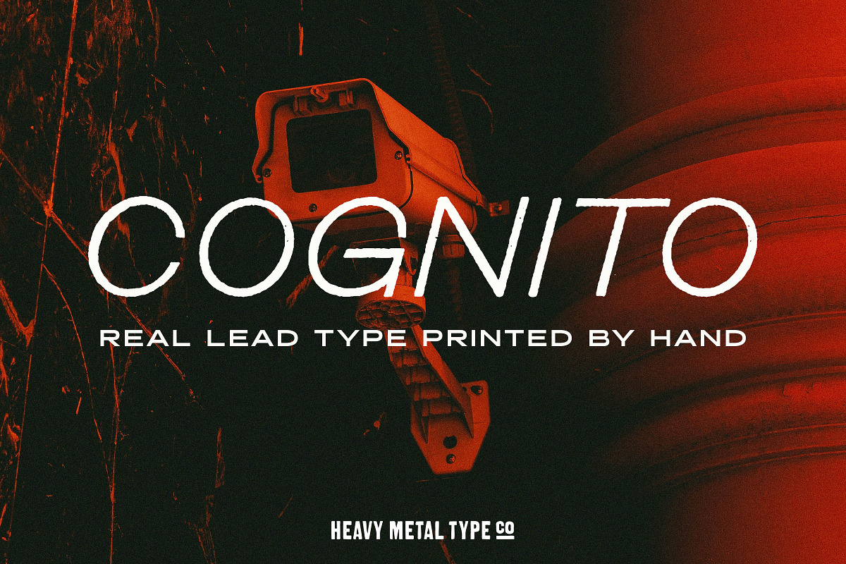 Letterpress Cognito, a Sans Serif Font by Heavy Metal Type Co. (Photo 1 of 5)