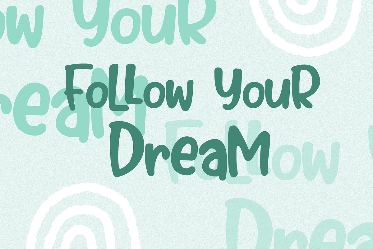 Bubble Mint - Funwritten Font preview 2
