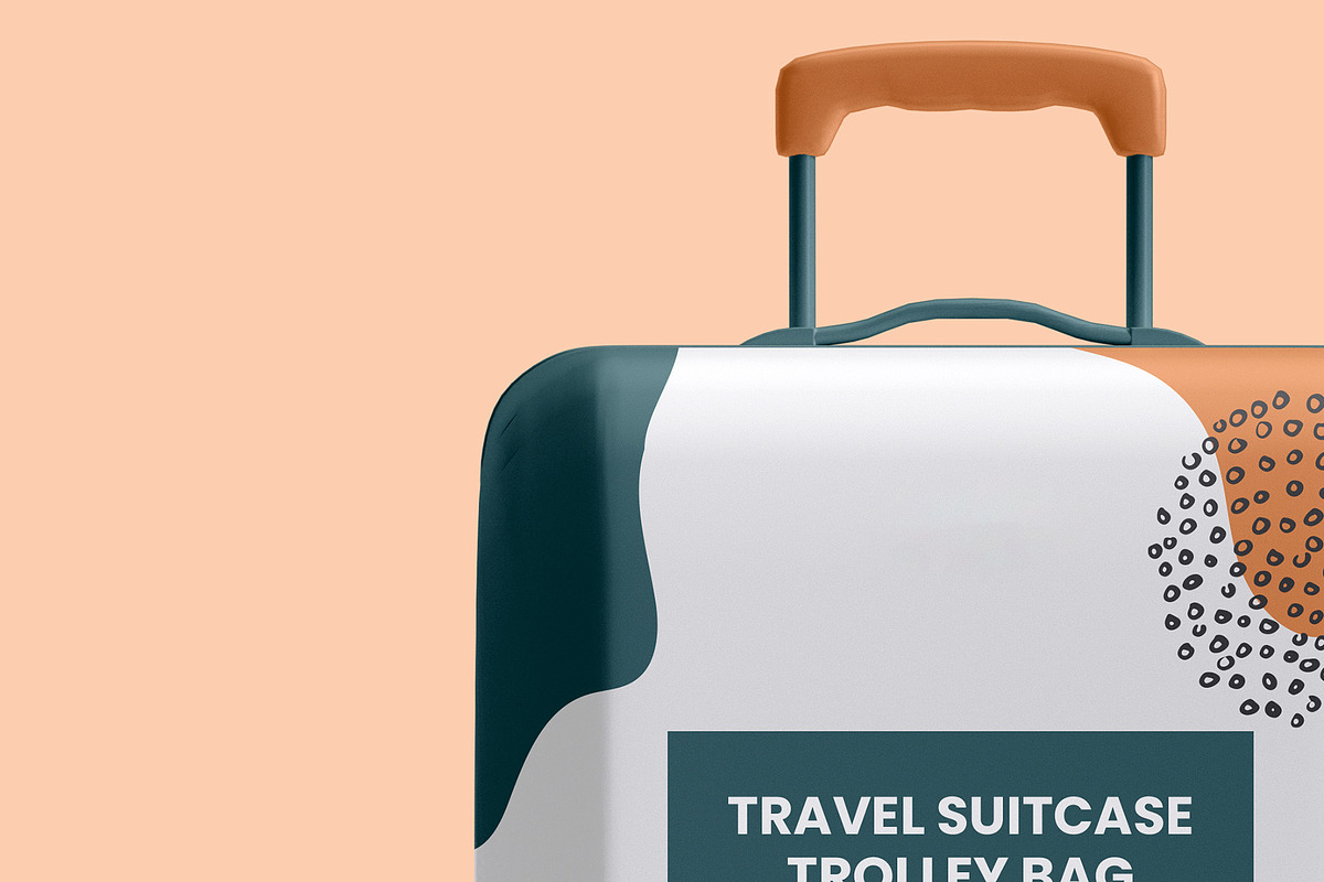 Travel Suitcase Trolley Bag Mockups, a Packaging Mockup by Illusiongraphic (Photo 10 of 15)