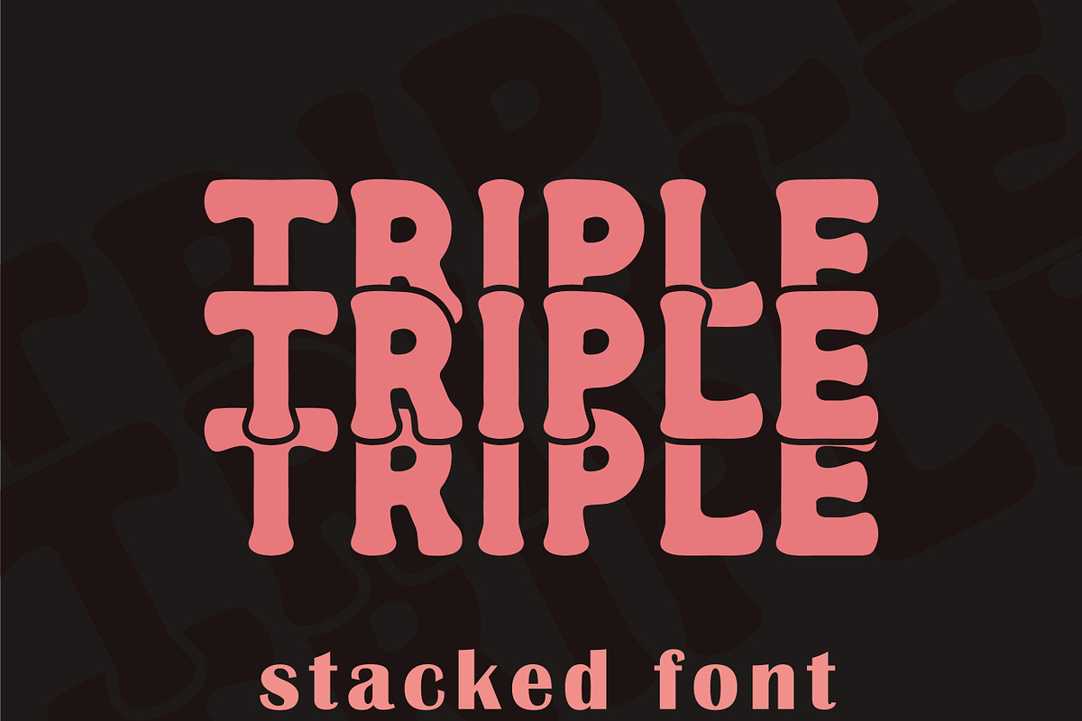 Wavy Stacked Bundle- Retro Font, a Serif Font by MaxArt Foundry (Photo 13 of 14)