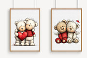 Cute Valentine Bears in Love PNG, an Illustration by Libby Wishes (Thumbnail 6 of 7)