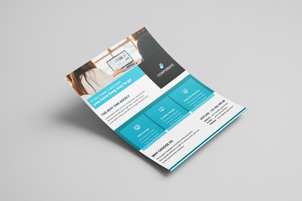 Corporate Agency Flyer Template, a Flyer Template by UI_Expert (Photo 2 of 3)