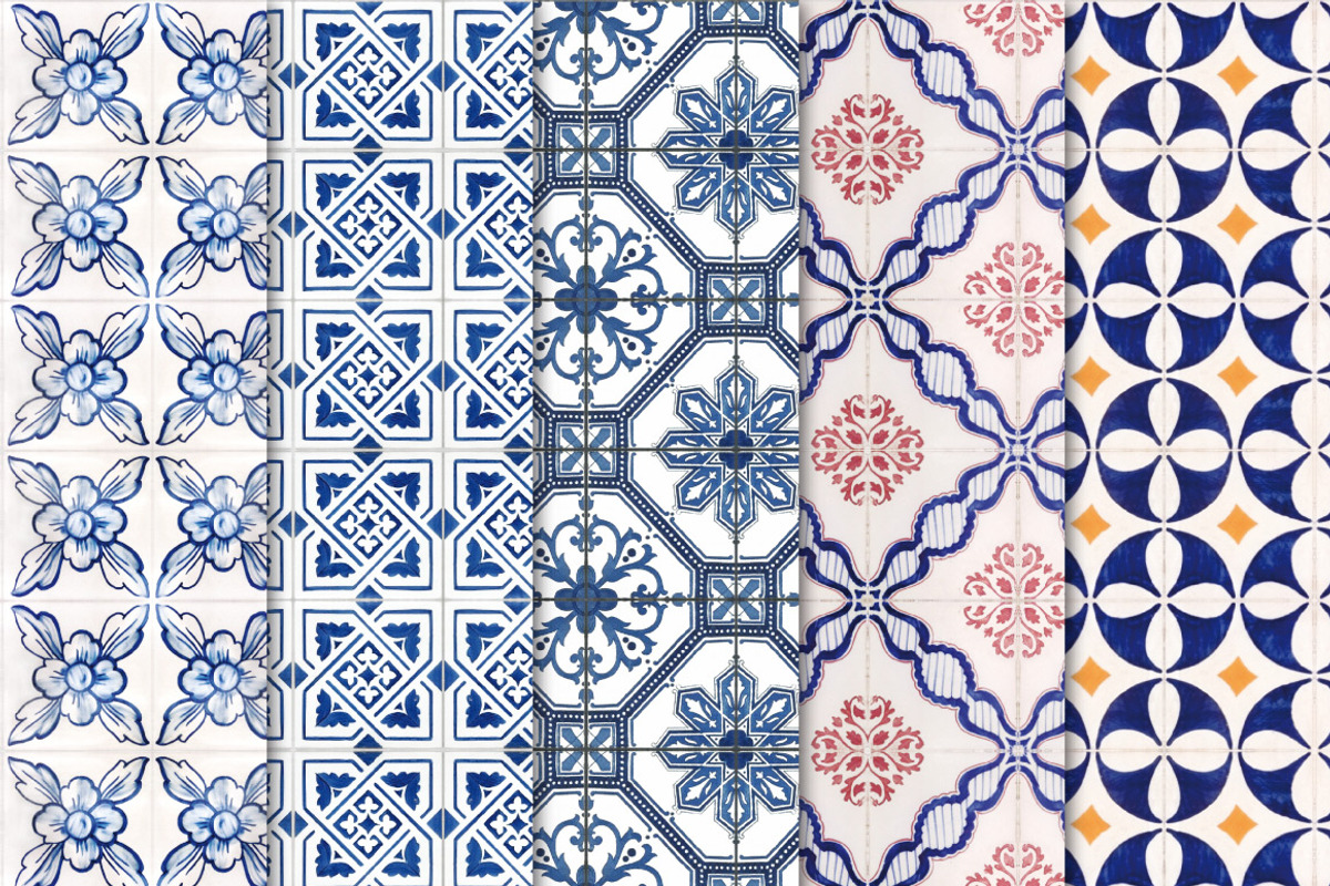 Digital Papers - Lisbon Tiles preview 2