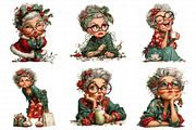 Funny Christmas Grandma PNG, an Illustration by Daily.Designs (Thumbnail 3 of 5)
